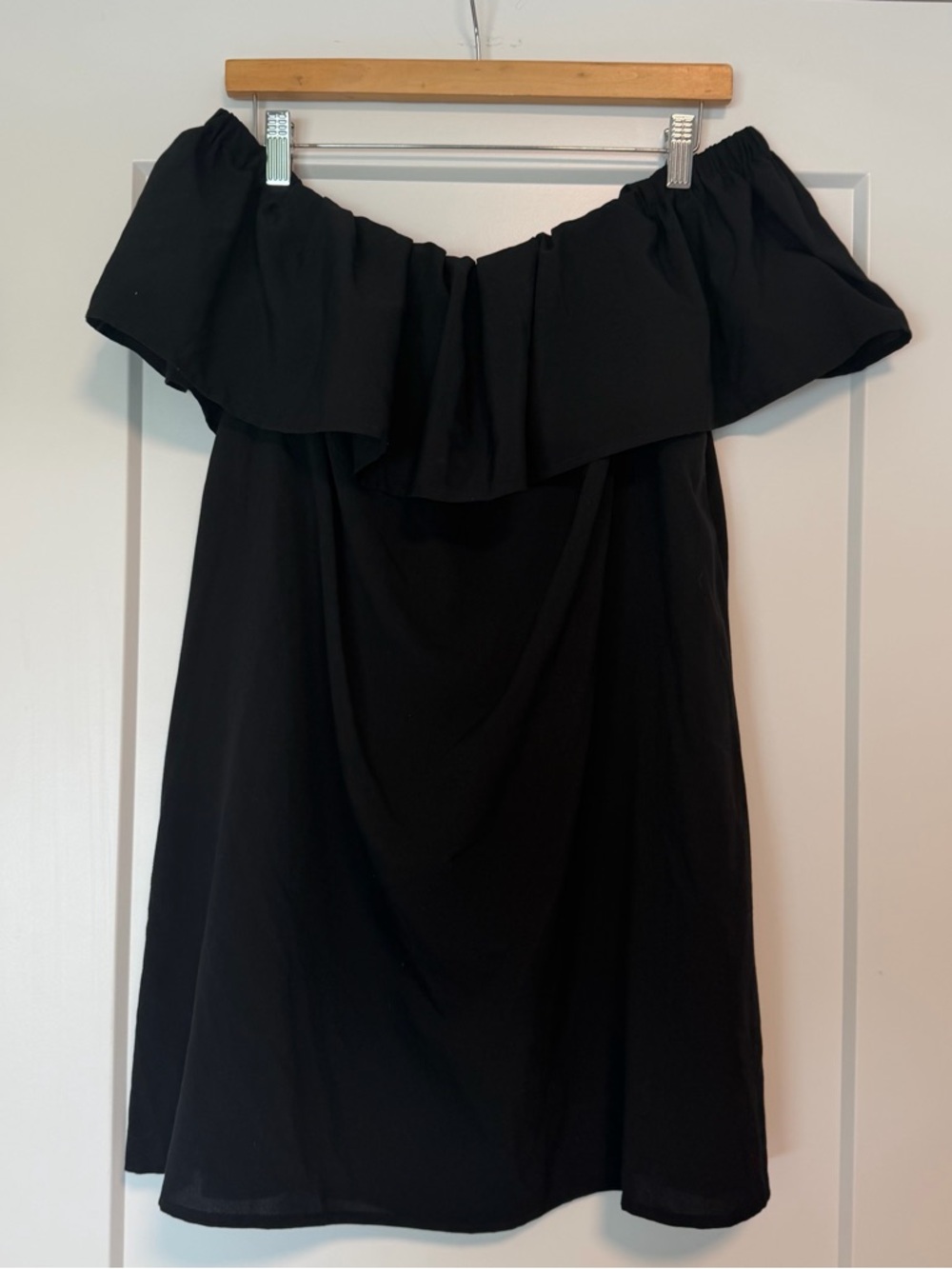 French Connection Off-Shoulder Black Women's Dress